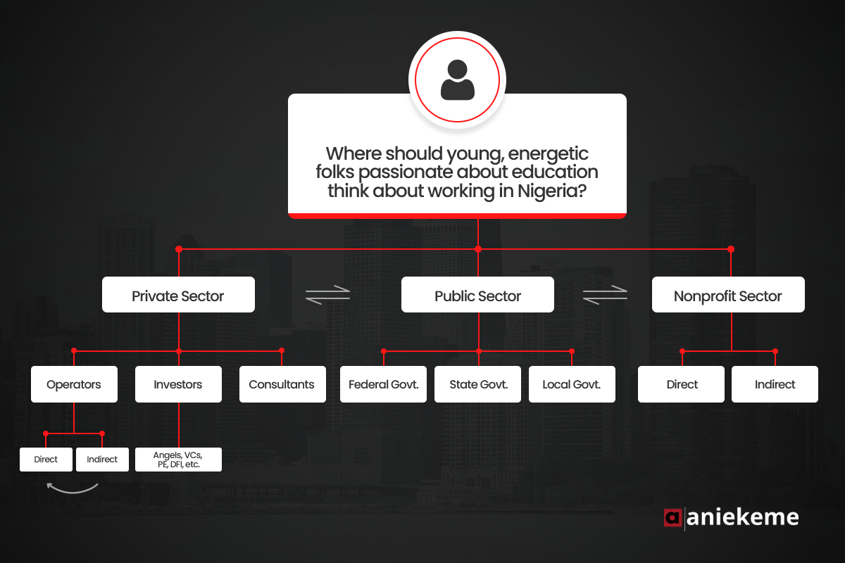 Graphic of the landscape of the education sector in Nigeria. 